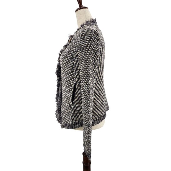 Angel of the North Womens XS Cardigan Tipperary Jacket Fringe Tweed Knit Sweater - Picture 3 of 11